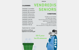 Vendredis Séniors. Les dates