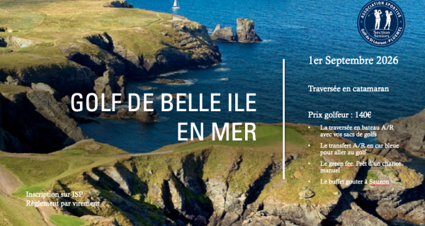 Sortie sur le golf de Belle île le 1er Septembre 2026